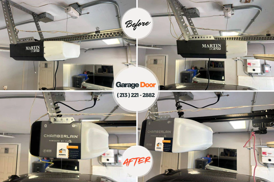 Before and after: garage door repair Stiles, PA